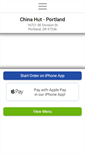 Mobile Screenshot of chinahutrestaurant.com